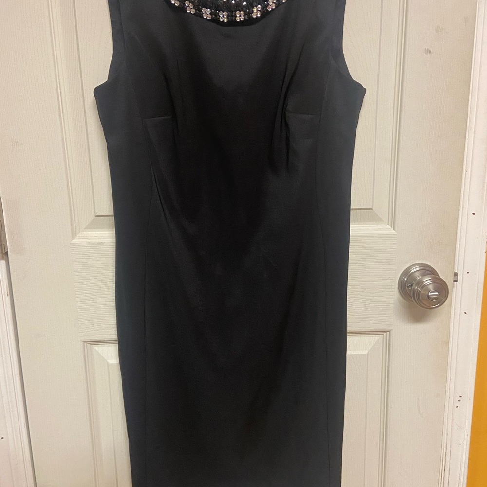 Dress Barn Black Sheath Midi Dress for Cocktail